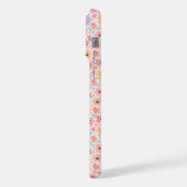 モダンな抽象的フラワーパターン iPhoneケース (左側面)