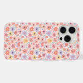 モダンな抽象的フラワーパターン iPhoneケース (裏面横)