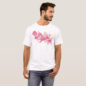 モダンな抽象的フラワー オーダーメイド Tシャツ (正面フル)