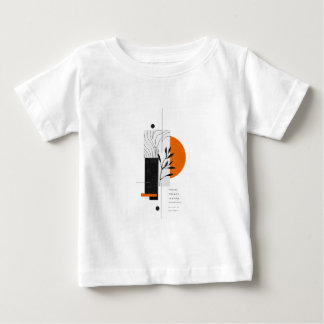 モダンな抽象的ボタニカル幾何学ウォールアート ベビーTシャツ