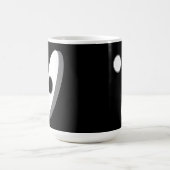 モダンな抽象的形状 ブラック&ホワイト コーヒーマグカップ (中央)