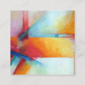 モダンな抽象美術の絵画の贅沢の平野 スクエア名刺 (裏面)