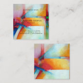 モダンな抽象美術の絵画の贅沢の平野 スクエア名刺 (正面/裏面)