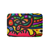 モダンな抽象美術の顔 バスマット (正面)