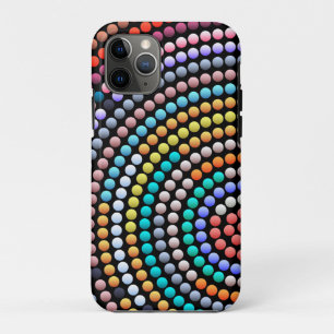 モダンな抽象色ドットアート iPhone 11 PROケース