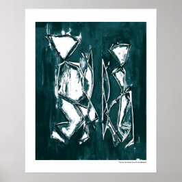 モダンな抽象芸術のカップル MC Belkadi 16x20 ポスター