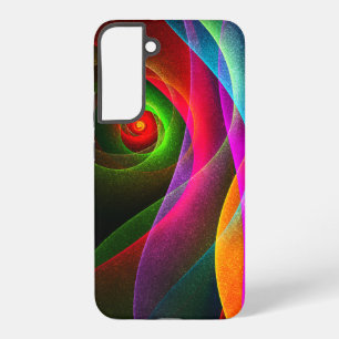 モダンな抽象芸術の赤緑オレンジ パターン #22 SAMSUNG GALAXY S22+ケース