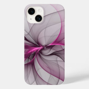 モダンな抽象芸術 ピンク フラクタルアート エレガントカオス Case-Mate iPhone 14ケース