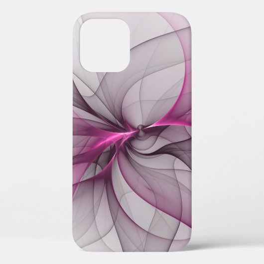 モダンな抽象芸術 ピンク フラクタルアート エレガントカオス Case-Mate iPhoneケース (裏面)