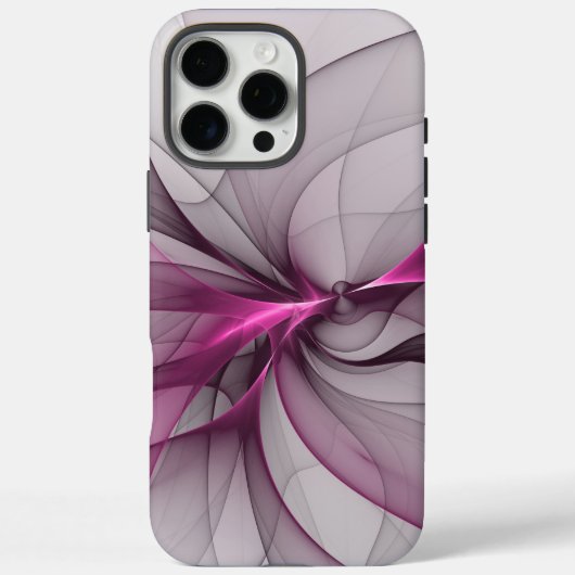 モダンな抽象芸術 ピンク フラクタルアート エレガントカオス Case-Mate iPhoneケース (裏面)