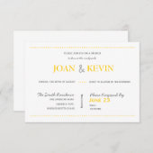 モダンな招待状の続きのブランチカード 招待状 (正面/裏面)