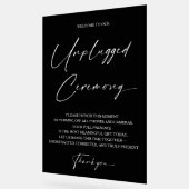 モダンな挙式用アクリルサイン Unplugged Ceremony アクリルサイン (傾斜)
