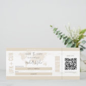 モダンな搭乗券の目的地 - 日程を保存 招待状 (スタンド正面)