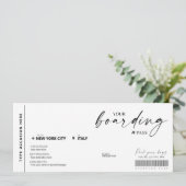 モダンな搭乗券サプライズ フェアライン航空チケット 招待状 (スタンド正面)