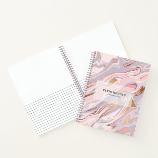 モダンな擬似大理石のテクスチャー ノートブック (内部)