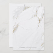 モダンな擬似金箔加工の大理石デザインの確認 招待状 (裏面)