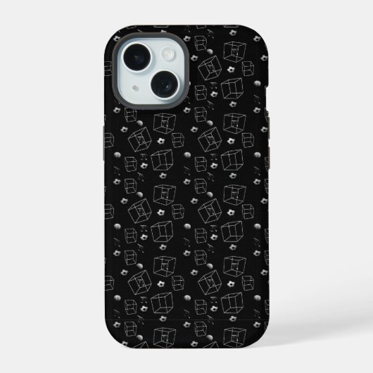 モダンな数学パターン  iPhone 15ケース (裏面)