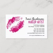 モダンな文字のメーキャップアーティスト 名刺 (裏面)