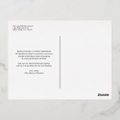 モダンな文字の青い幸せなハヌカの写真 箔シーズンポストカード (裏面)