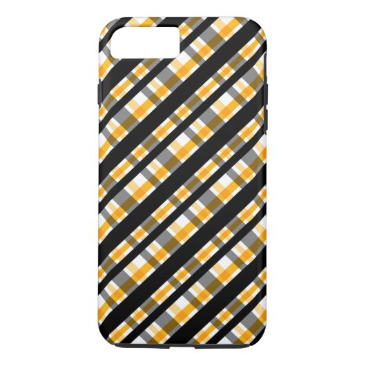 モダンな斜めの秋のチェック柄 Case-Mate iPhoneケース (裏面)