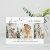 モダンな新しい家でのホリデーシーズンの写真の引越し シーズンカード (スタンド正面)