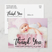 モダンな新しい赤ちゃんへの感謝 ポストカード (正面/裏面)