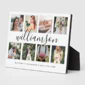 モダンな新婚夫婦のウェディングフォトコラージュ記念品 フォトプラーク (側面)