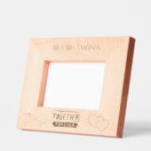 モダンな新婚夫婦のラブスクリプト レーザー彫刻フレーム (左)