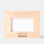 モダンな新婚夫婦のラブスクリプト レーザー彫刻フレーム (正面)