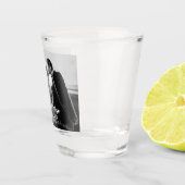 モダンな新婚夫婦の写真入りオーダーメイドウェディンググラス ショットグラス (右)