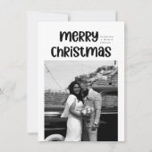 モダンな新婚生活を楽しむクリスマス シーズンカード (正面)