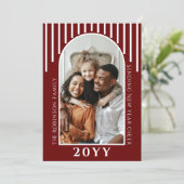 モダンな新年のお祝い写真カードの裏面メッセージ シーズンカード (スタンド正面)