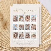 モダンな新年のカード 今年の思い出 12枚の写真コラージュ おめでとうございます シーズンカード