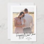 モダンな新年のシンプルスクリプト写真 シーズンカード (正面)