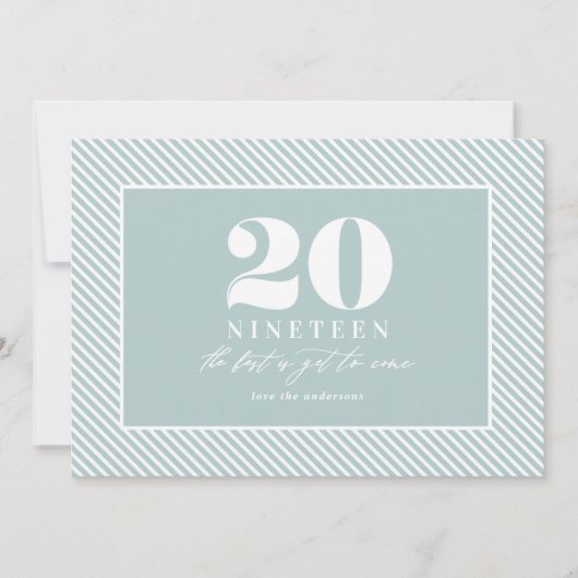 モダンな新年のタイポグラフィー ホリデー シーズンカード (正面)