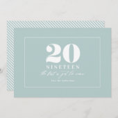 モダンな新年のタイポグラフィー ホリデー シーズンカード (正面/裏面)