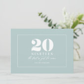 モダンな新年のタイポグラフィー ホリデー シーズンカード (スタンド正面)