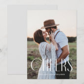 モダンな新年の乾杯 シーズンカード (正面/裏面)