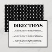 モダンな新郎新婦向け 方向案内カード 招待状 (正面/裏面)