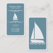 モダンな旅行(帆ボート) 名刺 (正面/裏面)