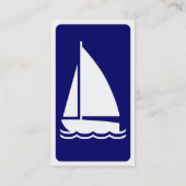 モダンな旅行(帆ボート) 名刺 (裏面)