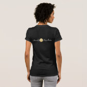 モダンな日のお金の女神-暗いワイシャツ Tシャツ (裏面フル)