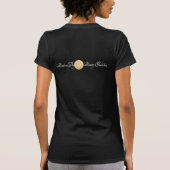 モダンな日のお金の女神-暗いワイシャツ Tシャツ (裏面)