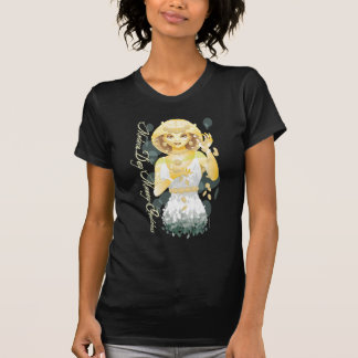 モダンな日のお金の女神-暗いワイシャツ Tシャツ
