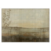 モダンな日没の景色の油絵 カッティングボード (正面)