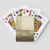 モダンな日没の景色の油絵 トランプ (裏面)