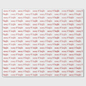 モダンな明るいホワイトクリスマス ラッピングペーパー (フラット)