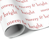 モダンな明るいホワイトクリスマス ラッピングペーパー (ロールコーナー)