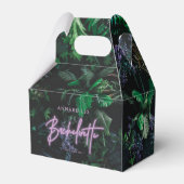 モダンな明るい紫色の女の子らしいネオンバチェロレッテ フェイバーボックス (裏面サイド)