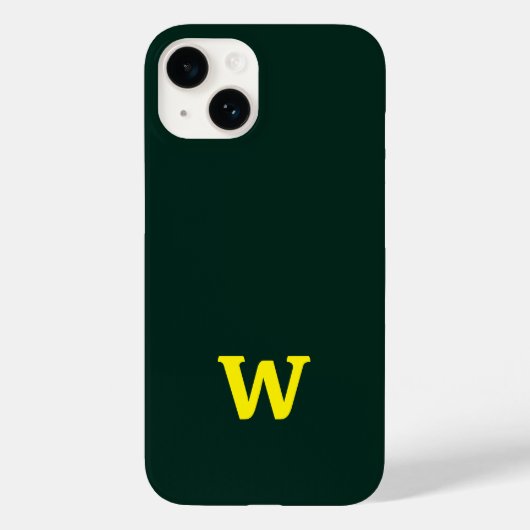 モダンな明るい黄色のイニシャル文字 Case-Mate iPhoneケース (裏面)